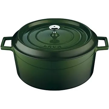 LAVA METAL Litinový hrnec kulatý 28 cm - zelený (LVYTC28K2G)