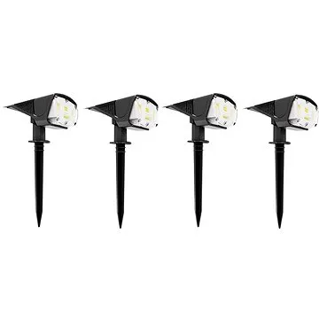 LEDSolar 42 solární venkovní světlo svítidlo do země 4 ks, 42 LED, bezdrátové, iPRO, 1W, studená bar (8595654703503)
