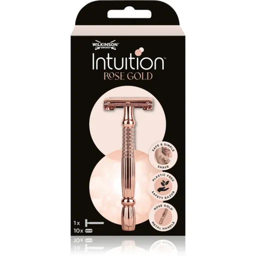 Wilkinson Sword Intuition Rose Gold Razor holicí strojek + náhradní břity 10 ks