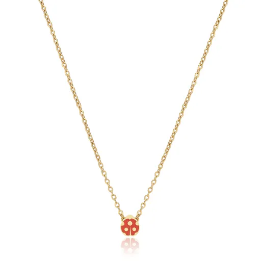 S'Agapõ Pozlacený náhrdelník Beruška Click SCK259