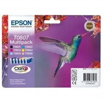 Epson T08074011 T0807 sada originální cartridge
