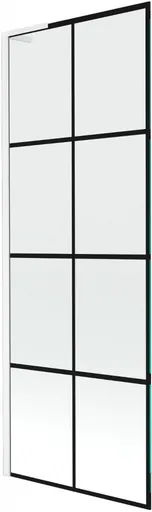 MEXEN/S Next L vanová zástěna FIX 70 x 150, černá vzor, bílá 895-070-000-03-77-20