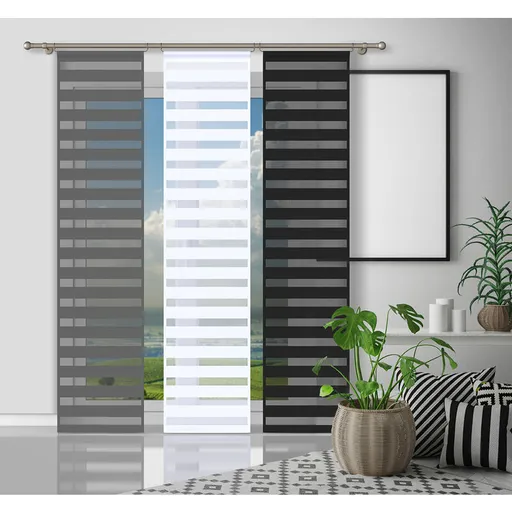 Závěsový panel, Den a noc 50 x 240 cm černá