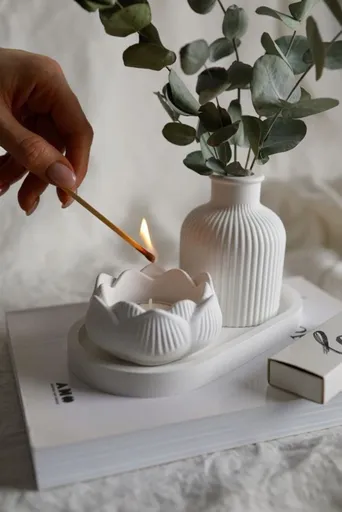 Sada svíček (3 kusy) Gold Paint Tealight