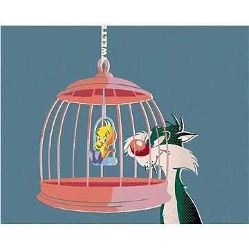 Zuty - Sylvester a tweety v kleci (looney tunes), 40×50 cm (HRAwlmal373nad)
