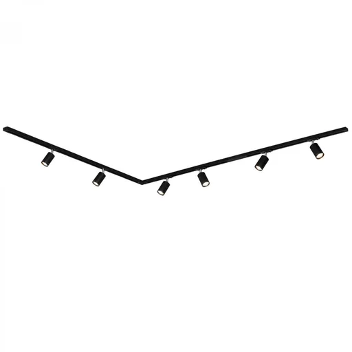 BRILONER Lištový systém sada 300 cm do L - 4x 230V lišta 1-fázová, 6x spot GU10, černá 8011065