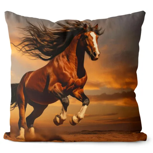 Polštář Divoký kůň (Velikost: 55 x 55 cm)