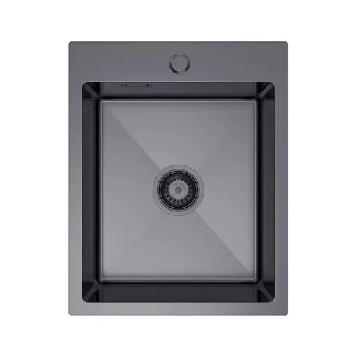 Jednokomorový ocelový dřez 40 x 50 cm PVD grafit, Velazo VELAZ4050B