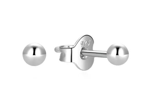 MOISS Minimalistické stříbrné náušnice pecky E000142 0,2 cm