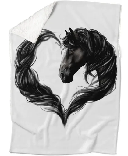 Deka Horse heart black (Podšití beránkem: ANO)