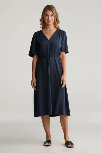 ŠATY GANT REL SS DRESS EVENING BLUE