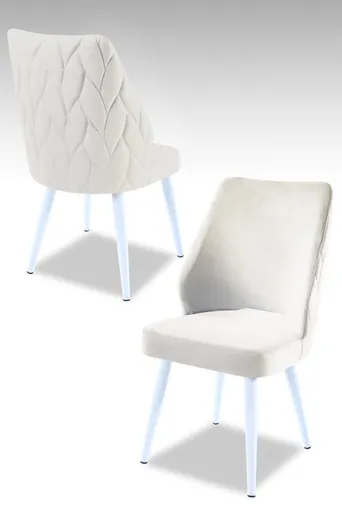 Sada židlí (2 kusy) Pufi - Cream, White