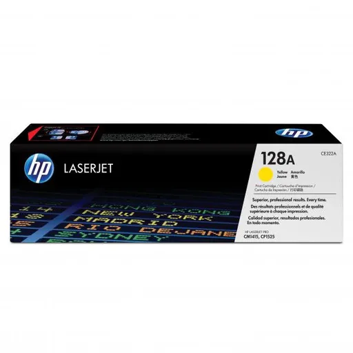 HP CE322A - originální toner HP 128A, žlutý, 1300 stran