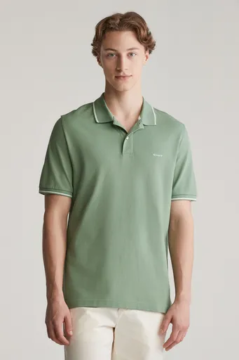 POLOKOŠILE GANT TIPPING SS PIQUE POLO KALAMATA GREEN