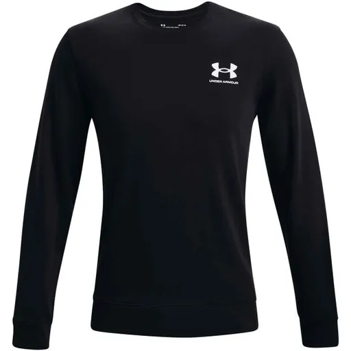 Under Armour RIVAL TERRY LC CREW Pánská mikina, černá, velikost S