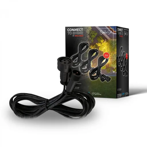 BRILONER CONNECT TO SHINE 3ks sada prodlužovací kabel 200 cm – IP67 ochrana proti vodě, 12V, černá 3920035