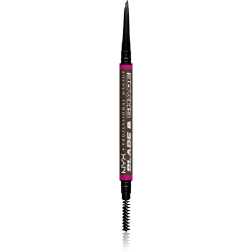 NYX Professional Makeup Blade & Shade tužka na obočí s kartáčkem odstín Ash Brown 0.06 g
