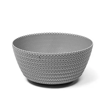 LAMELA, květináč-žardinka JERSEY O 24 cm, výška 13,2 cm, šedá (1311117431)