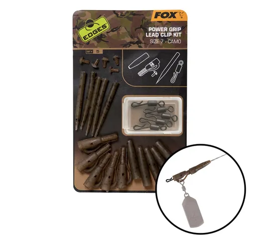 Fox Závěs na olovo Edges Camo Power Grip Lead Clip Kit vel.7 5ks,Fox Závěs na olovo Edges Camo Power Grip Lead Clip Kit vel.7 5ks
