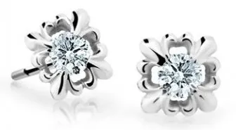 Cutie Jewellery Roztomilé dětské náušnice z bílého zlata C2212-30-X-2 bílá