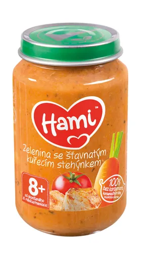Hami Zelenina se šťavnatým kuřecím stehýnkem 8m+ 200 g