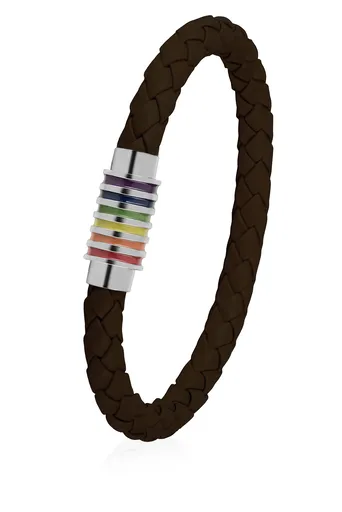 Troli Tmavě hnědý kožený náramek s magnetickou sponou