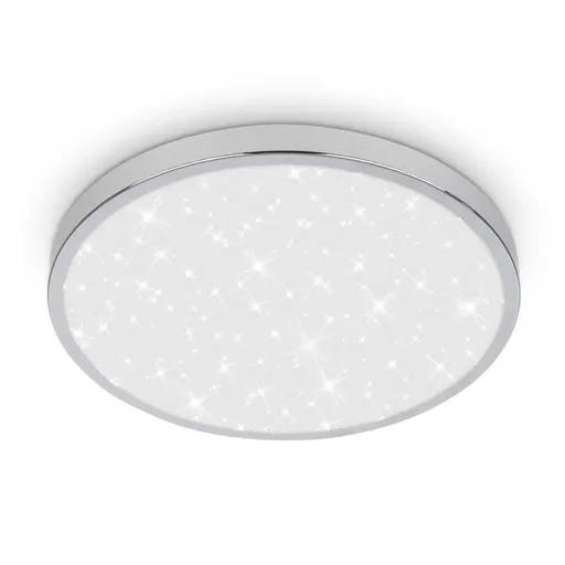 BRILONER Tak stropní svítidlo pr.24 cm - 12W, 1300lm, LED, hvězdné nebe, IP44, chrom 3933018