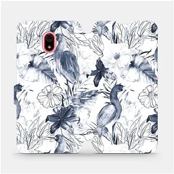 Flipové pouzdro na mobil Xiaomi Redmi 8a - MX09S Modravé květy (5903516078707)