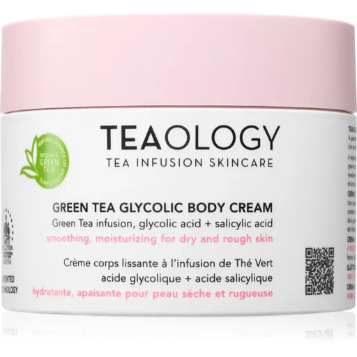 Teaology Green Tea Glycolic Body Cream hydratační tělový krém s vyhlazujícím efektem 260 ml