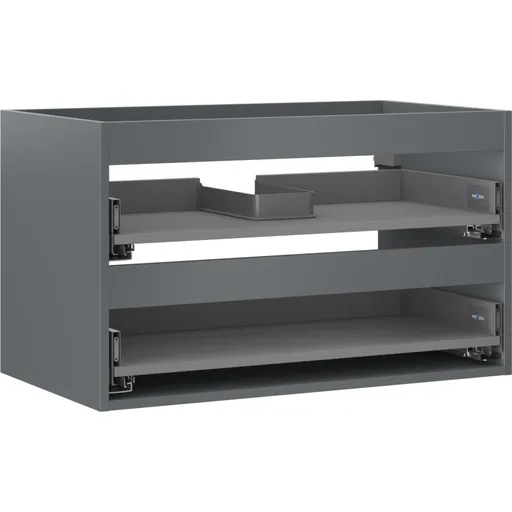 MEXEN Box-A skříňka pro umyvadlo 80, 2 zásuvky, grafit mat 91AX0-0800-470-2-66