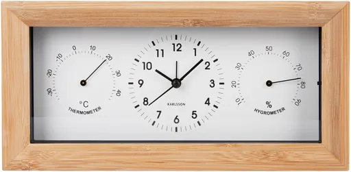 Karlsson Stolní hodiny s vlhkoměrem a teploměrem KA5925WH