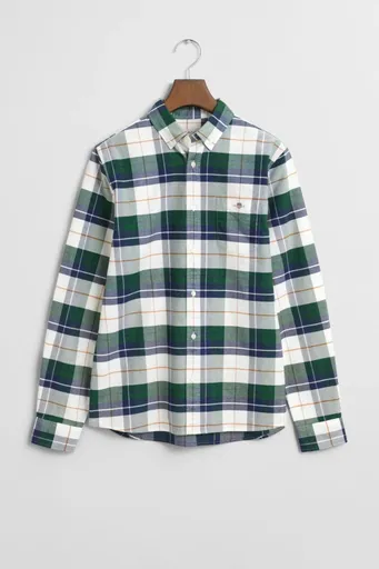 KOŠILE GANT OXFORD CHECKED SHIRT FOREST GREEN