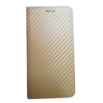 R2Invest Kožené pouzdro CARBON pro Samsung Galaxy A20/ A30 (A205/A305) - zlaté (RI0039)