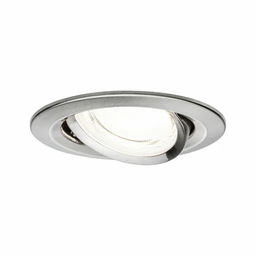 PAULMANN LED vestavné svítidlo Nova Coin samostatné svítidlo kruhové 84mm 50° 2,8W 230V 4000K kov kartáčovaný