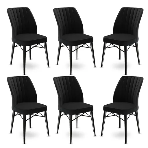 Sada židlí (6 kusů) Flex - Black