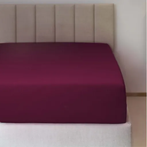 Polášek Jersey prostěradlo s elastanem - Vínová | 90 x 200 cm