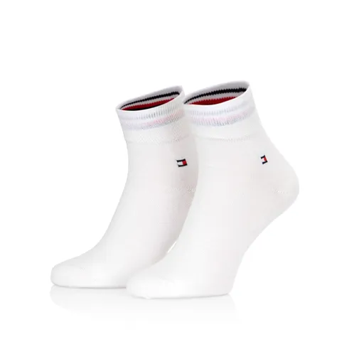 Tommy Hilfiger pánské bílé ponožky 2 pack 342025001 43
