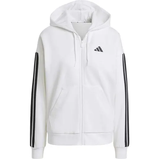 adidas ESSENTIALS 3-STRIPES HOODIE Dámská mikina, bílá, velikost