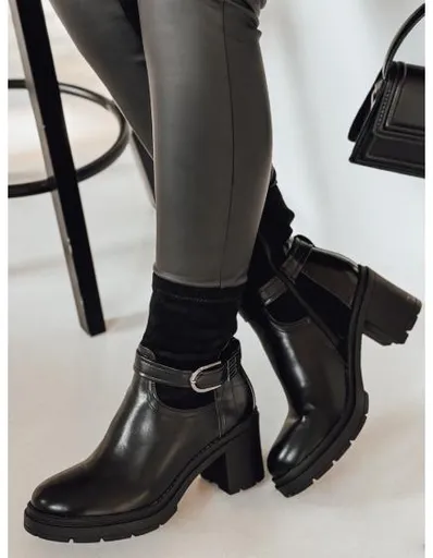 Dámské kozačky na podpatku NOIRSTEP černé