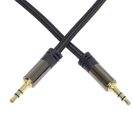 PREMIUMCORD kabel, stíněný, Jack 3.5mm - Jack 3.5mm M/M 1, 5m