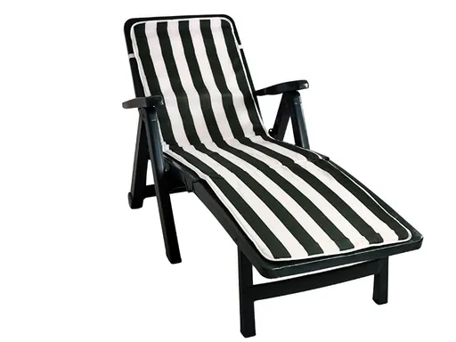 Progarden Plastové polohovací lehátko Smeraldo s poduškou zelené