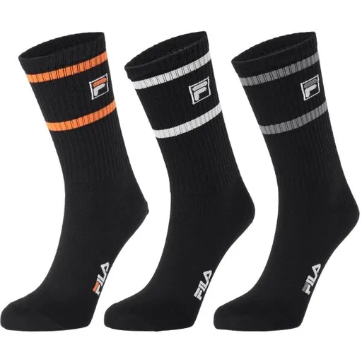 Fila MAN NORMAL SOCKS LIFESTYLE 3 PAIRS PACK Pánské ponožky, černá, velikost 39-42