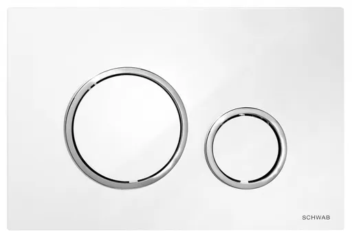 SAPHO SCHWAB VELA ovládací tlačítko, 247x165 bílá/chrom P47-0201-0250