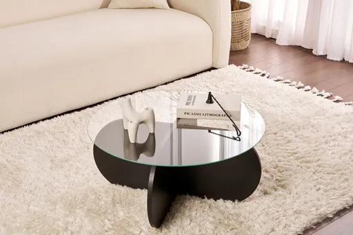 Konferenční stolek Aeris - Wood Black, Fume