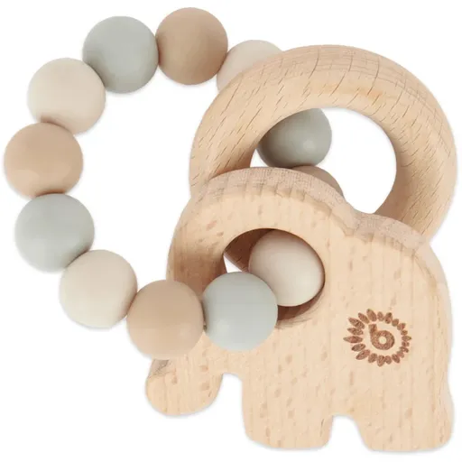 Bieco Teether with Silicone Chain Elephant kousátko 1 ks