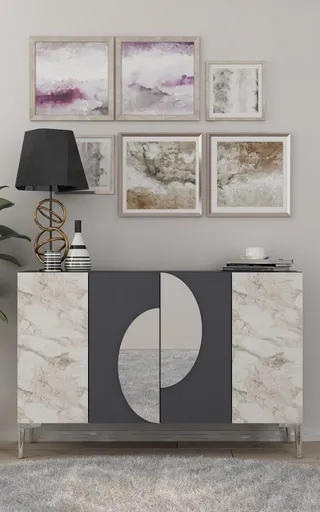 Konzolový stolek Afra KM120 - Anthracite, Silver