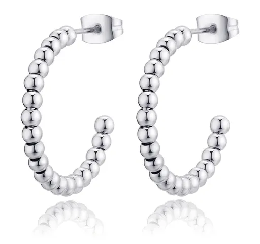 S'Agapõ Ocelové kruhové náušnice Chunky SHK39