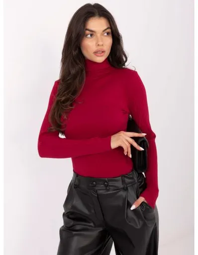 Bordová pruhovaná základní blůza RUE PARIS