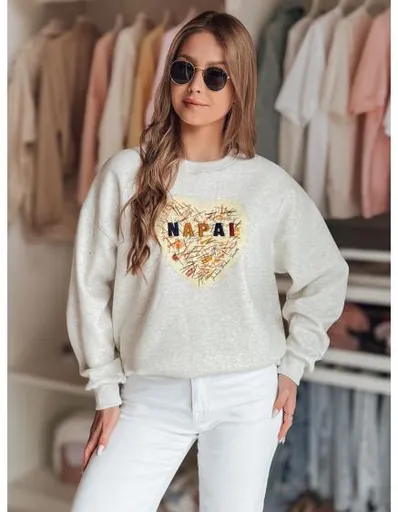 Dámská oversize mikina se srdcem SERDUCHOVA šedá