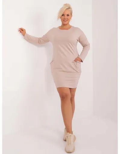 Dámské šaty z bavlny béžové